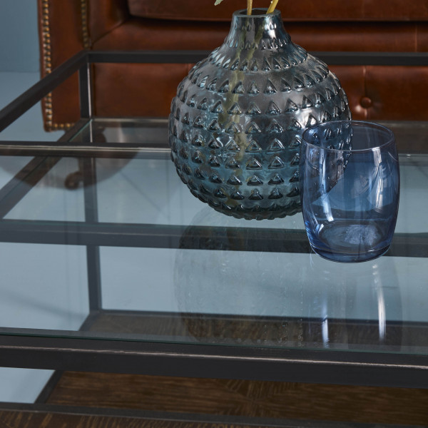 *Table basse Jules métal et verre