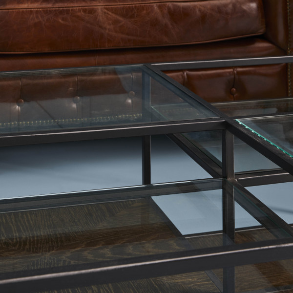 *Table basse Jules métal et verre