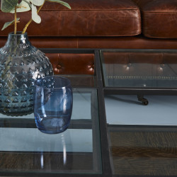 *Table basse Jules métal et verre