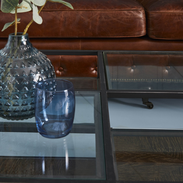 *Table basse Jules métal et verre