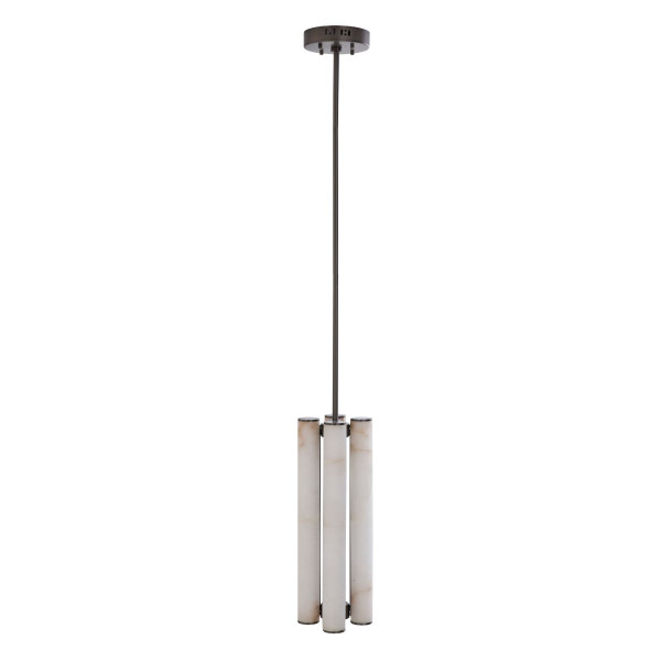 Lustre vertical en albâtre et métal MONTAIGNE
