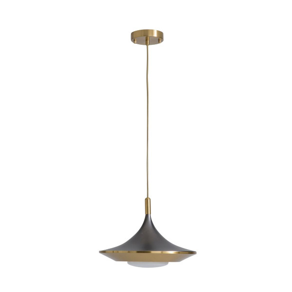 Lustre en métal noir et finition laiton doré ORION