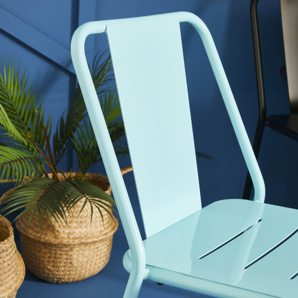 Chaise Achille alu bleu