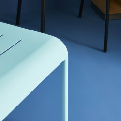 Chaise Achille alu bleu