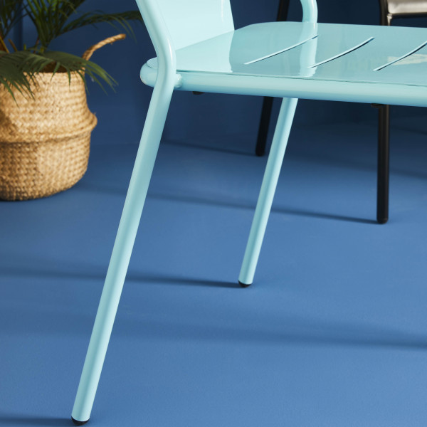 Chaise Achille alu bleu