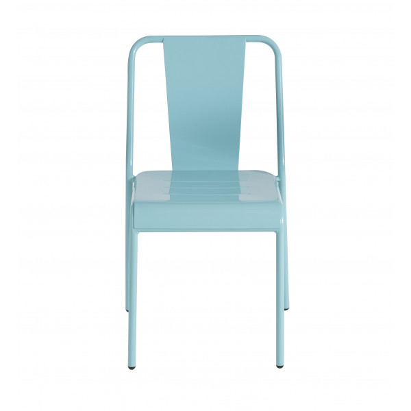 Chaise Achille alu bleu