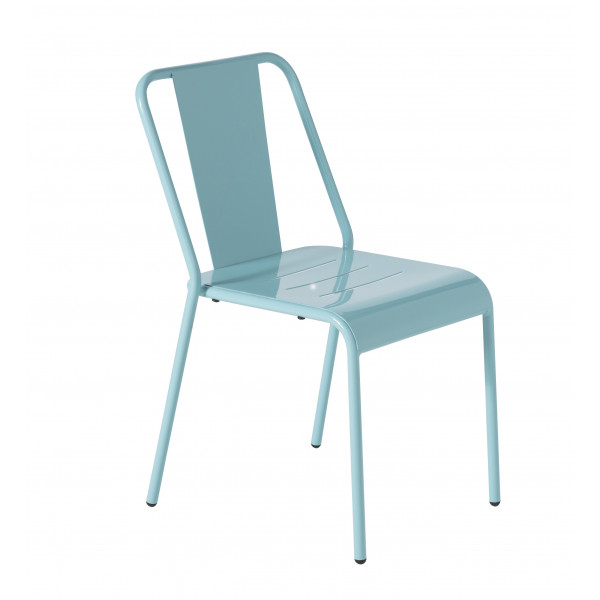 Chaise Achille alu bleu