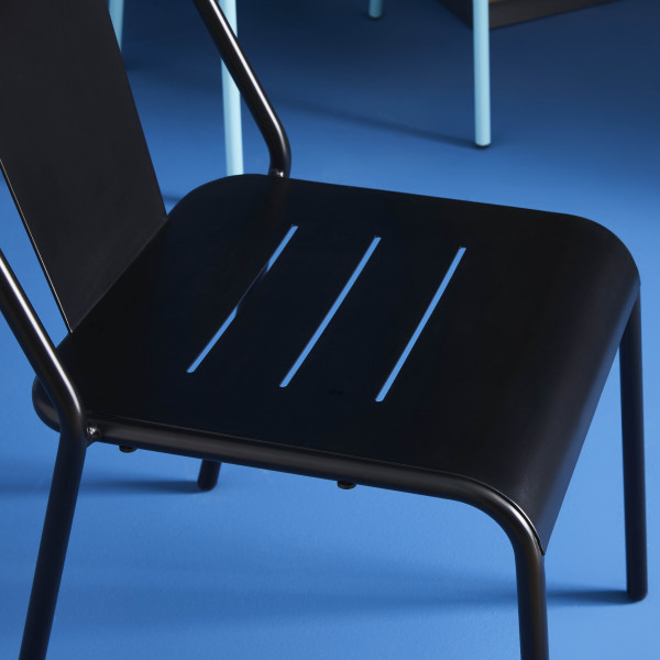 Chaise Achille alu noir