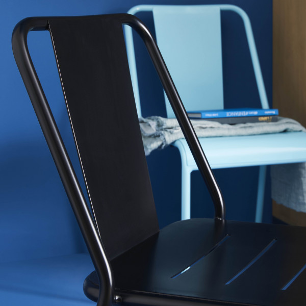 Chaise Achille alu noir