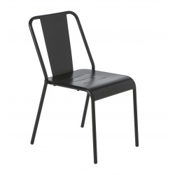 Chaise Achille alu noir